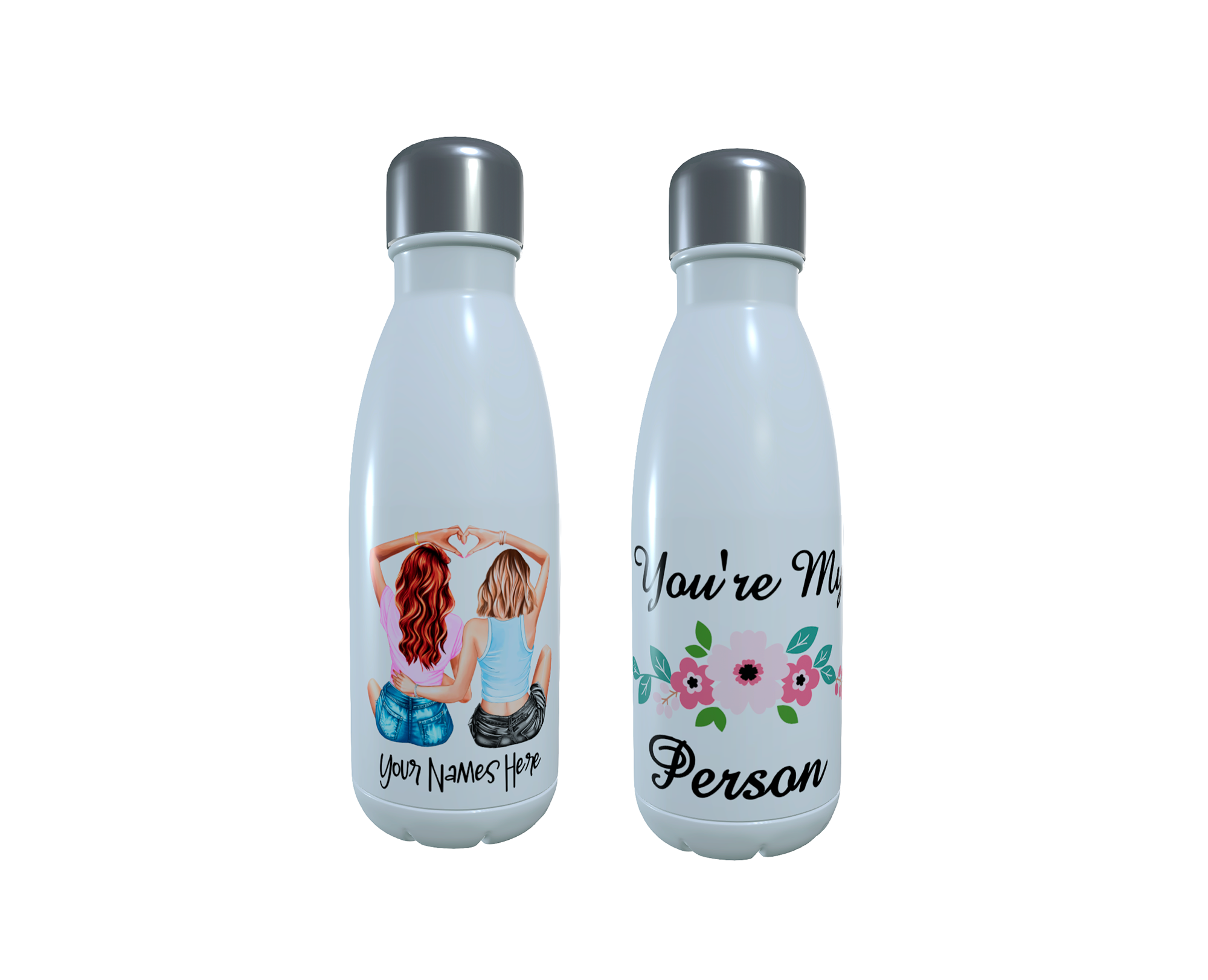 Best Friends Water Bottle, Gift for Bestie, Best Friend Gift